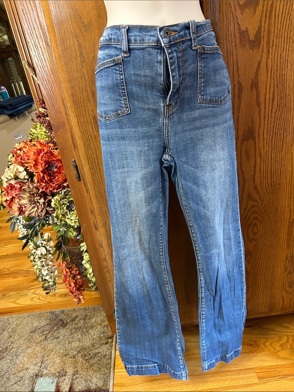 Stetson Women's Wide-Leg Jeans in Blue Wash